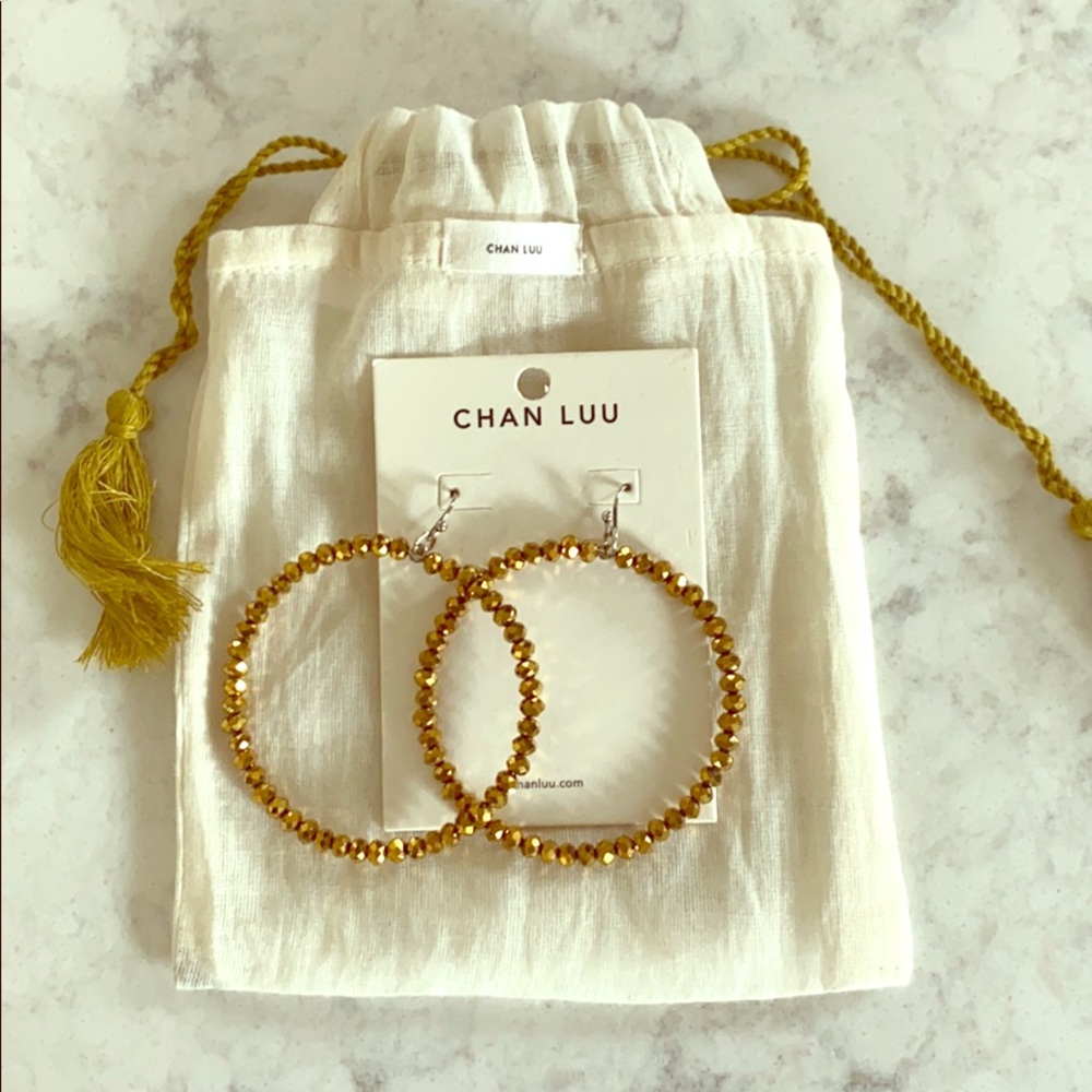 Chan Luis gold hoop earrings